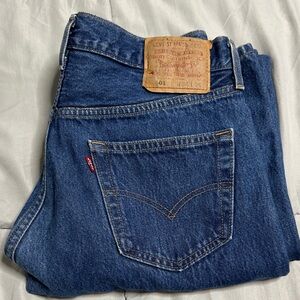 Levi's button fly Denim Jeans in Classic Blue 34x36